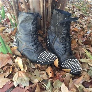 Steve Madden Tarnney Studded Combat Boots